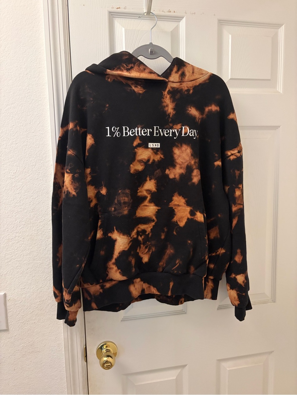 Black and Rust Tie-Dye hoodie